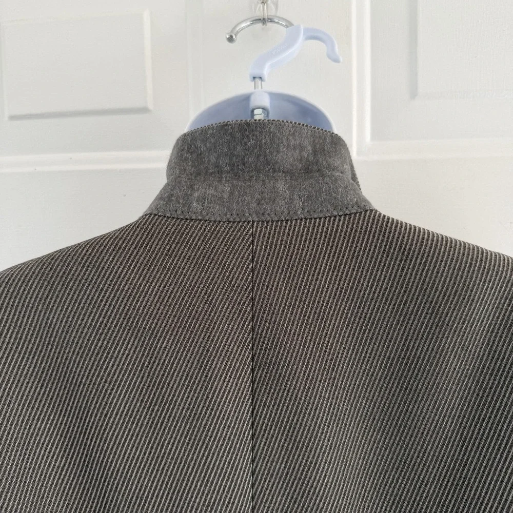 Hugo Boss Suit Jacket Mens 42R Brown Stripe Wool Notch Lapel Turkey Business